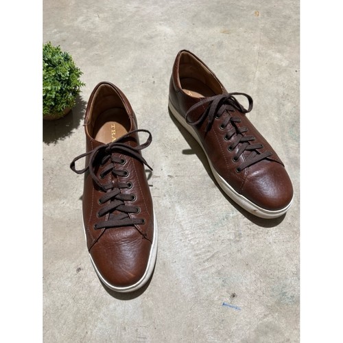 Traskbrown leather sneakers - leather,